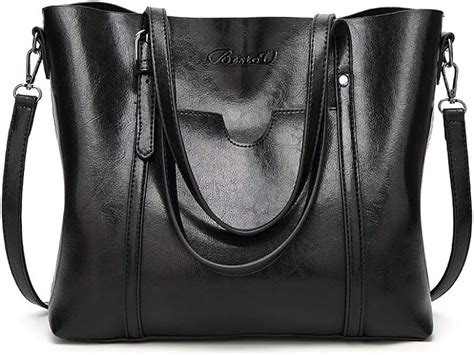 ledertasche damen schwarz shopper|schwarze shopper handbags.